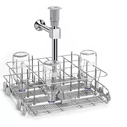 LB16DS — Нижняя инжекционная тележка для мойки бутылок с подключением системы сушки