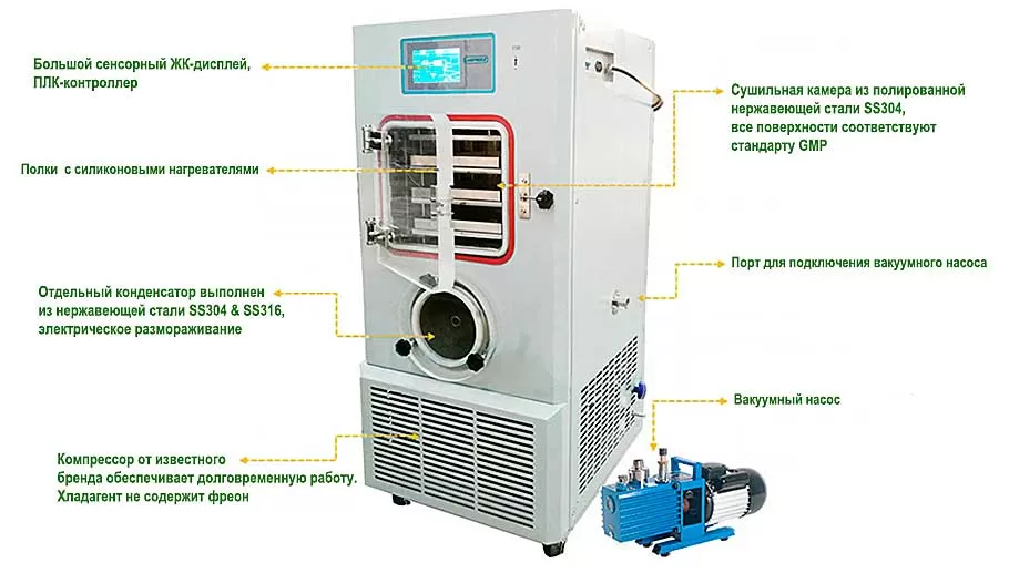 Пилотная лиофильная сушилка Labfreez FD-20F