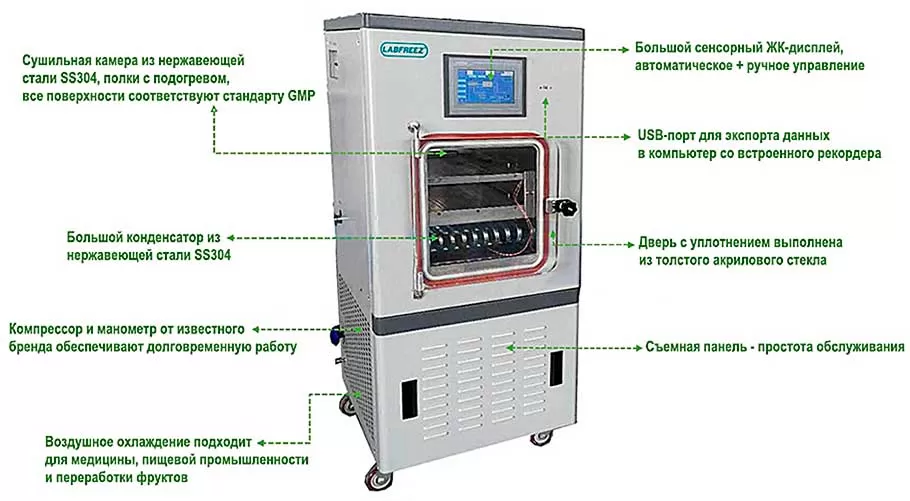 Пилотная лиофильная сушилка Labfreez FD-10F