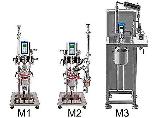 Три модификации реакторов лабораторных WIGGENS серии VR, 300 °С